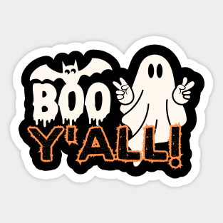 Boo Y'all! - Funny Halloween Celebratory Saying Gift Sticker